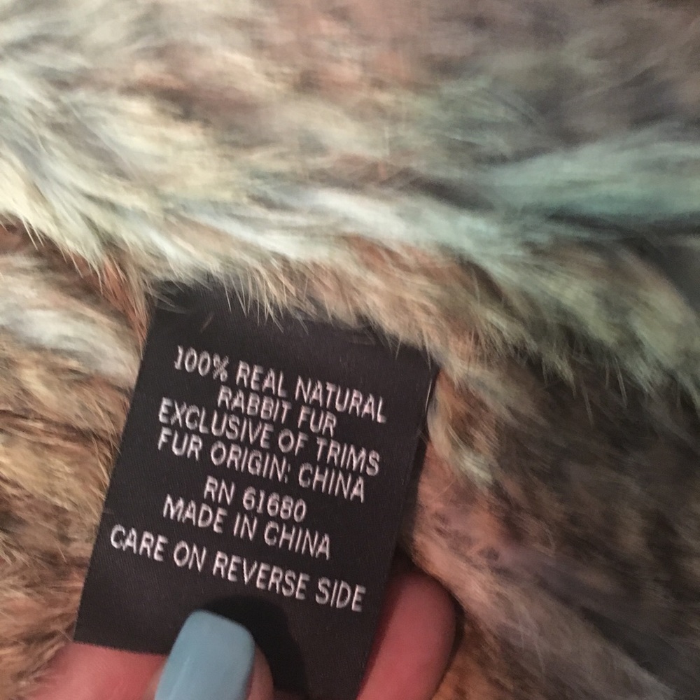Beautiful Luxe 525 rabbit fur vest, sz M.